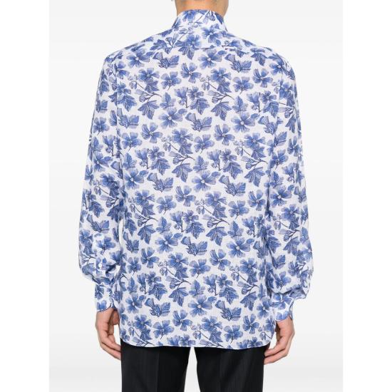 26SS 이사이아 긴팔 셔츠 C1078 MC10TC 03 WHITE BLUE - ISAIA