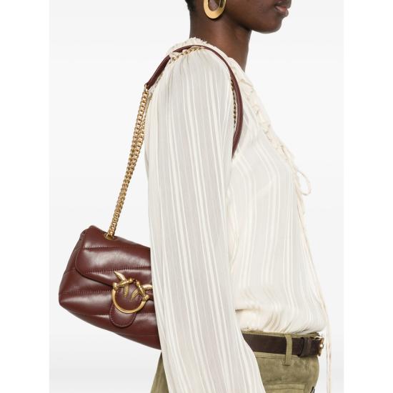 26SS 핑코 숄더백 100040 A0F2 R49Q BROWN GOLD - PINKO