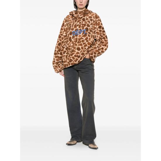 26SS 갤러리 디파트먼트 후드 티셔츠 TF 50021 GIRAF NEUTRALS BROWN - GALLERY DEPT