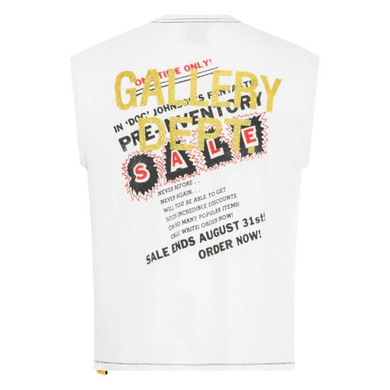 26SS 갤러리 디파트먼트 민소매 티셔츠 DJLK 10295 CLEWH WHITE - GALLERY DEPT