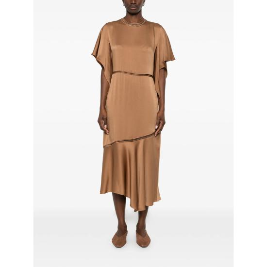 26SS 파비아나 필리피 미디 원피스 ABD266F187 L780 1268 BROWN - FABIANA FILIPPI