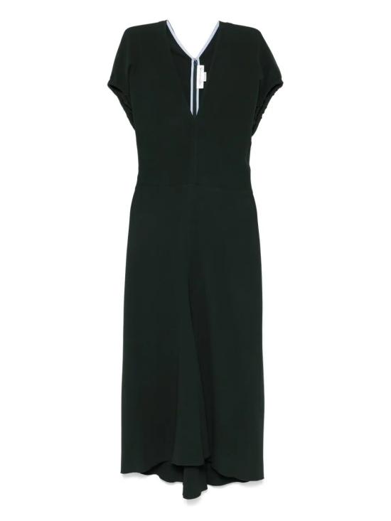 25FW 빅토리아 베컴 미디 원피스 1325WDR006381A 9453 GREEN