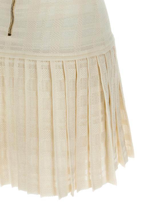 26SS 발망 숏 원피스 GF1R3375KJ360KA White - BALMAIN