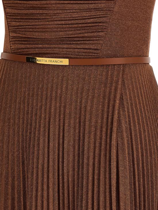 26SS 엘리자베타프랜치 롱 원피스 ABR1661E2600 Brown - ELISABETTA FRANCHI