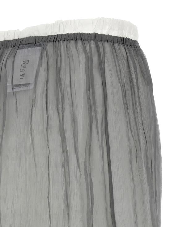 26SS 프라다 미디 스커트 P172ZRSOOO18QLF0024 Silver - PRADA