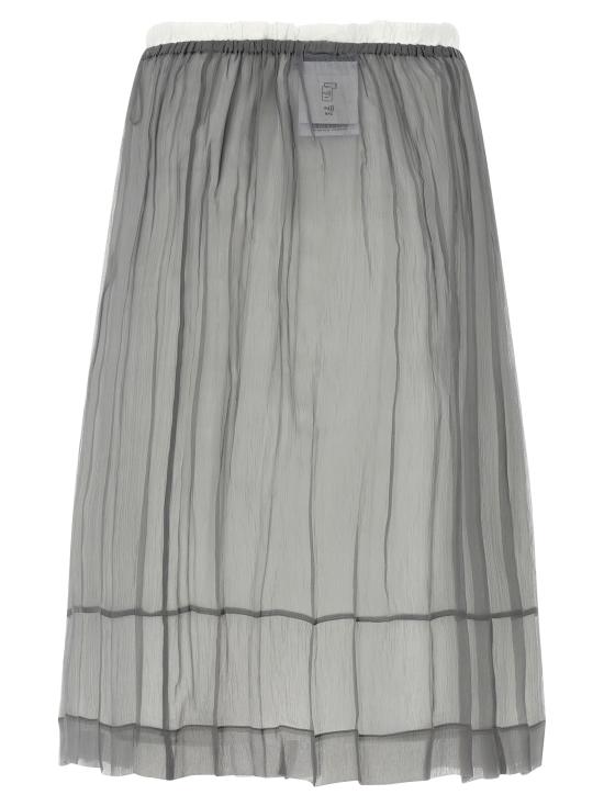 26SS 프라다 미디 스커트 P172ZRSOOO18QLF0024 Silver - PRADA