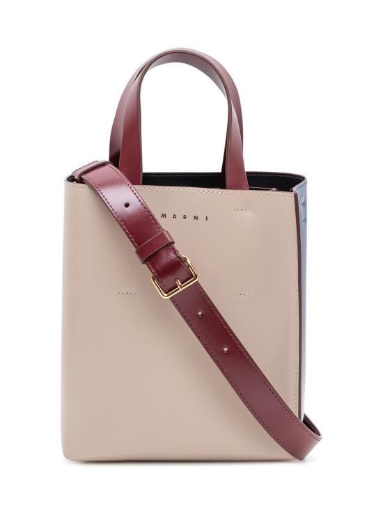26SS 마르니 토트백 SHMP0039Y4LV639 ZP056 CEMENT NIGHT BLUE DARK BURGUNDY - MARNI