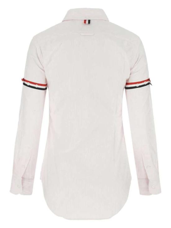 26SS 톰브라운 클래식 스트라이프 옥스포드 암밴드 라운드 칼라 셔츠 FLL019E00098 LT PINK 680 - THOM BROWNE