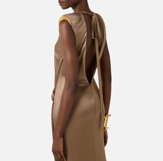 26SS 엘리자베타프랜치 미디 원피스 ABR2461E2 229 Argilla - ELISABETTA FRANCHI