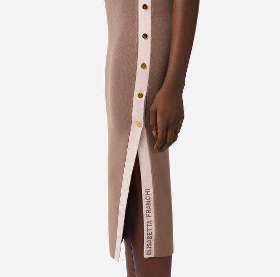 26SS 엘리자베타프랜치 미디 원피스 AM03S61E2 727 Argilla burro - ELISABETTA FRANCHI