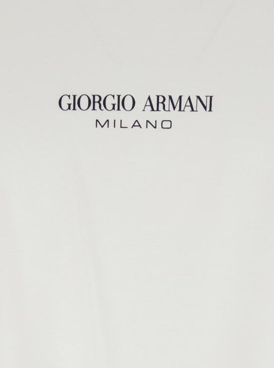 26SS 조르지오 아르마니 반팔 티셔츠 GM001085TE10629U0002 White - GIORGIO ARMANI