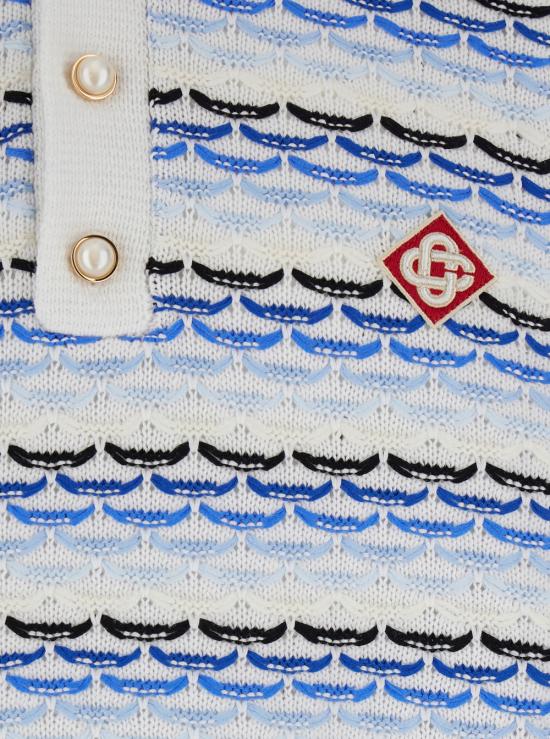 26SS 카사블랑카 폴로 티셔츠 MSP26KW133401COTTON Blu - CASABLANCA