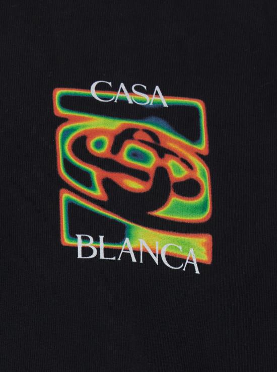 26SS 카사블랑카 반팔 티셔츠 MSP26JTS00106BLACKJERSEY Black - CASABLANCA