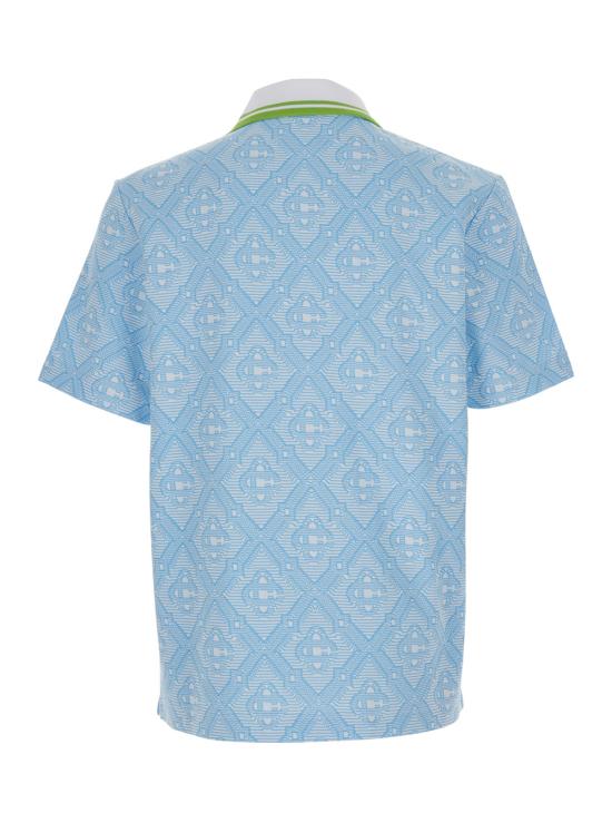 26SS 카사블랑카 폴로 티셔츠 MSP26JTP46601BLANCJACQUARD Light blue - CASABLANCA