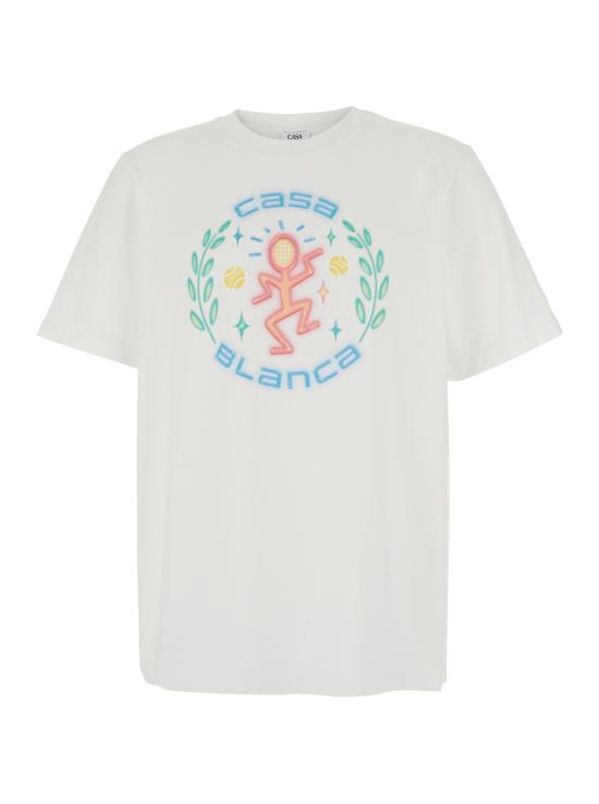 26SS 카사블랑카 반팔 티셔츠 MSP26JTS00111BRIGHTWHITEJERSEY White