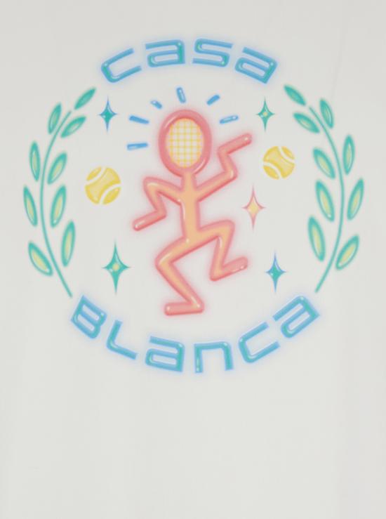 26SS 카사블랑카 반팔 티셔츠 MSP26JTS00111BRIGHTWHITEJERSEY White - CASABLANCA