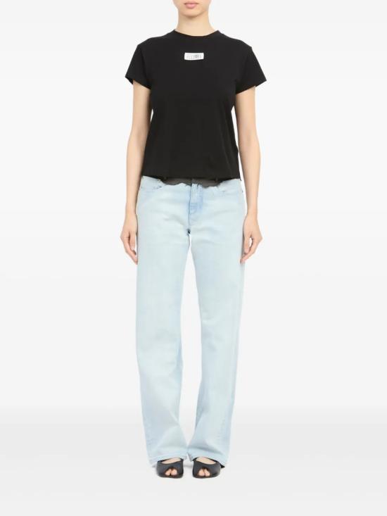 26SS MM6 메종마르지엘라 뉴메릭 코튼 저지 티셔츠 S52GC0327 M20170 900 Black - MM6 MAISON MARGIELA