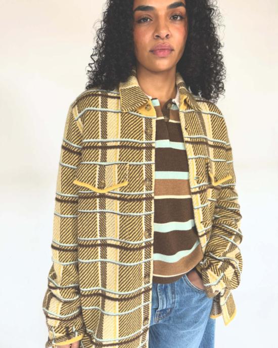  게스트 인 레지던스 셔츠 체크무늬 작업 셔츠