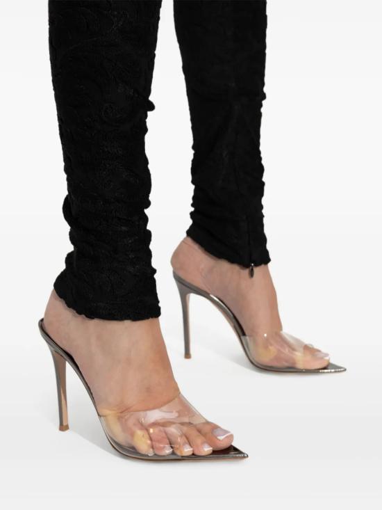 26SS 지안비토로시 뮬/슬리퍼 G1190015RICGME TRLD Silver - GIANVITO ROSSI