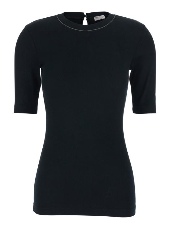 26SS 브루넬로 쿠치넬리 코튼 티셔츠 M0TC8BJ310C101 Black
