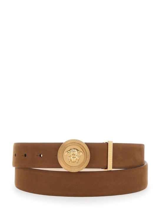 26SS 베르사체 가죽 벨트 10037601A166611NF2V Brown