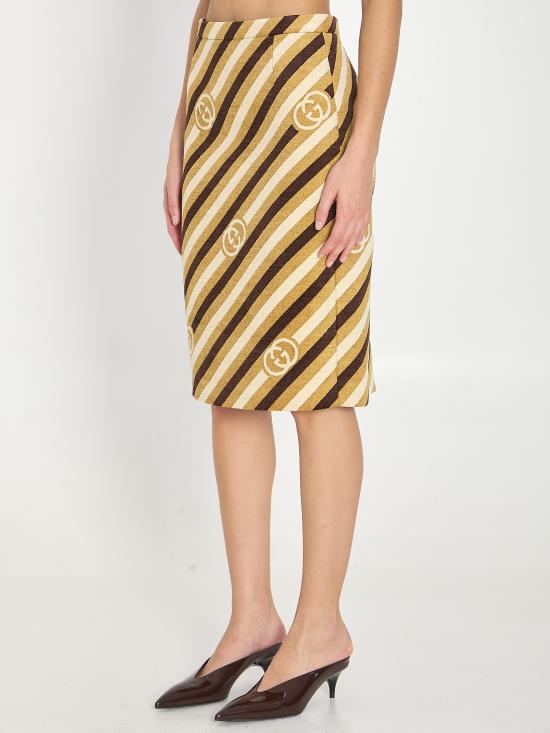 26SS 구찌 미디 스커트 854626 BROWN - GUCCI