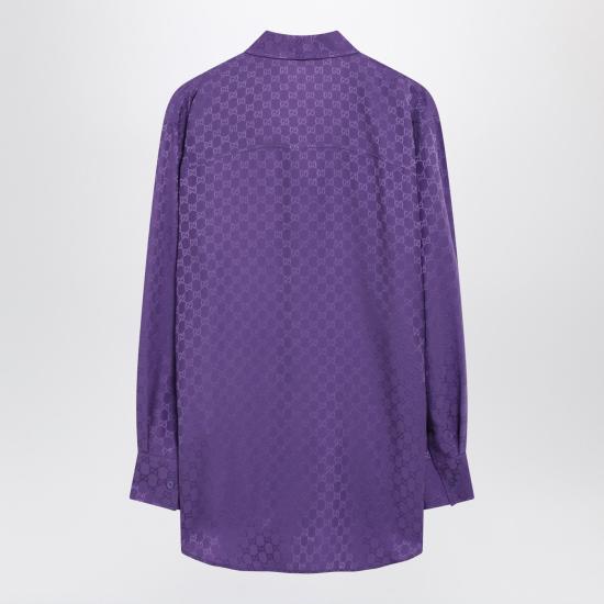 26SS 구찌 모노그램 셔츠 837168Z7ATQ Purple - GUCCI