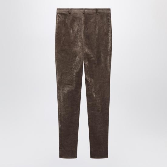 26SS 구찌 스트레치 벨벳 레깅스 854586ZAUG7 Brown - GUCCI