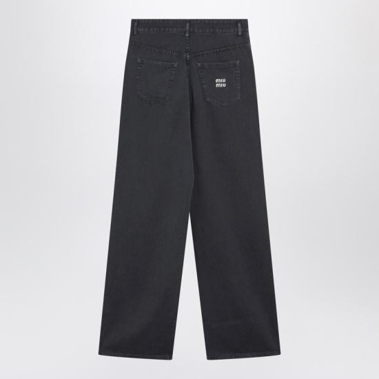 26SS 미우미우 스트레이트 팬츠 GWP39417AE Grey - MIU MIU