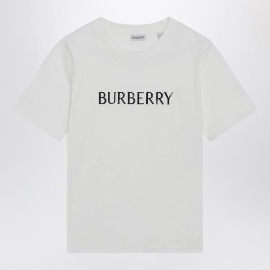 26SS 버버리 로고 코튼 티셔츠 8118978163419 White
