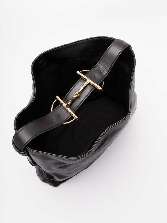 25FW 구찌 베아트릭스 레더 라지 토트백 850546AAFK41000 Black - GUCCI