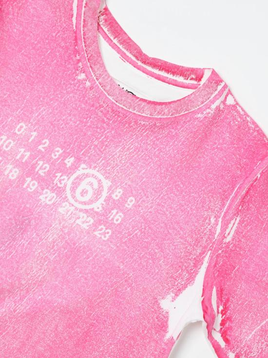 [키즈] MM6 메종마르지엘라 티셔츠 M60669 MM04G M6307 Pink - MM6 MAISON MARGIELA