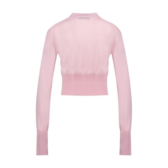 26SS 비비안웨스트우드 베아 크롭드 가디건 1803002U Y001A G401 pink - VIVIENNE WESTWOOD