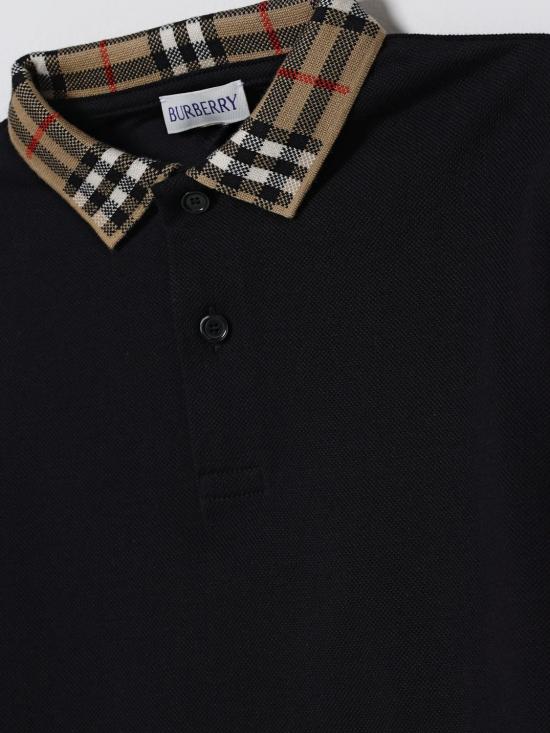 26SS [키즈] 버버리 폴로 셔츠 8105570 A1189 Black - BURBERRY