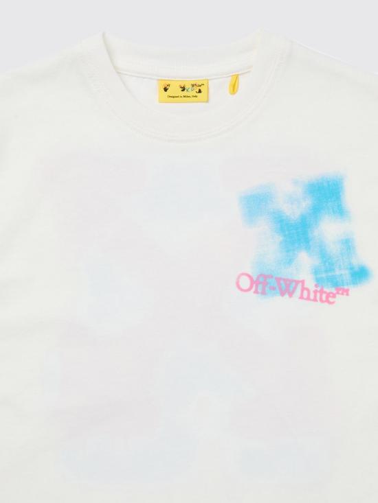 25FW [키즈] 오프화이트 티셔츠 OGAA001F25JER005 0140 White - OFF WHITE
