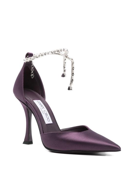 26SS 지미추 힐/펌프스 STEVIE100 SATWINTERBLOOM Bordeaux - JIMMY CHOO