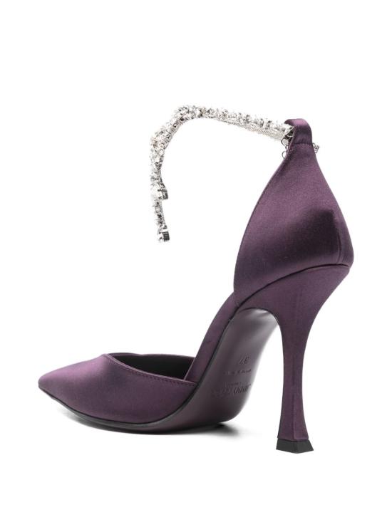 26SS 지미추 힐/펌프스 STEVIE100 SATWINTERBLOOM Bordeaux - JIMMY CHOO