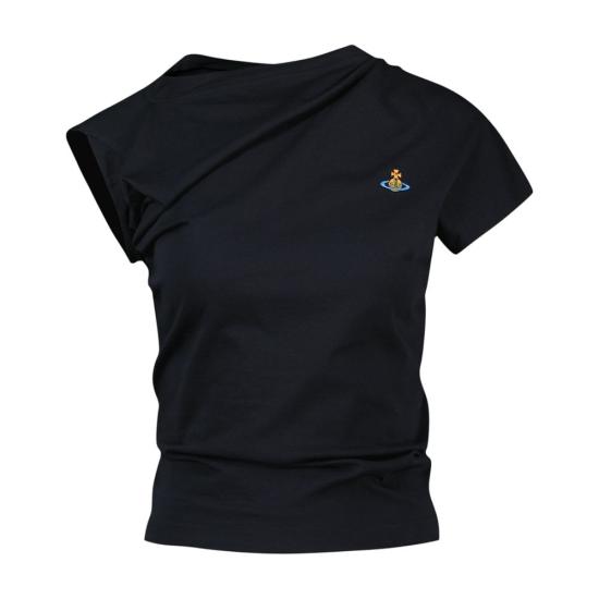 26SS 비비안웨스트우드 반팔 티셔츠 1504000A J001M N401 black