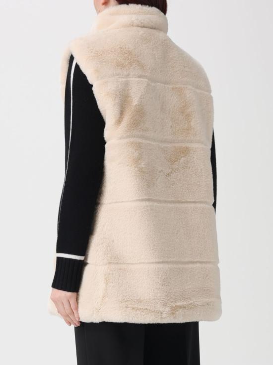 25FW 세이브더덕 Nives 퍼 베스트 D82493WFURY21 40034 Beige - SAVE THE DUCK