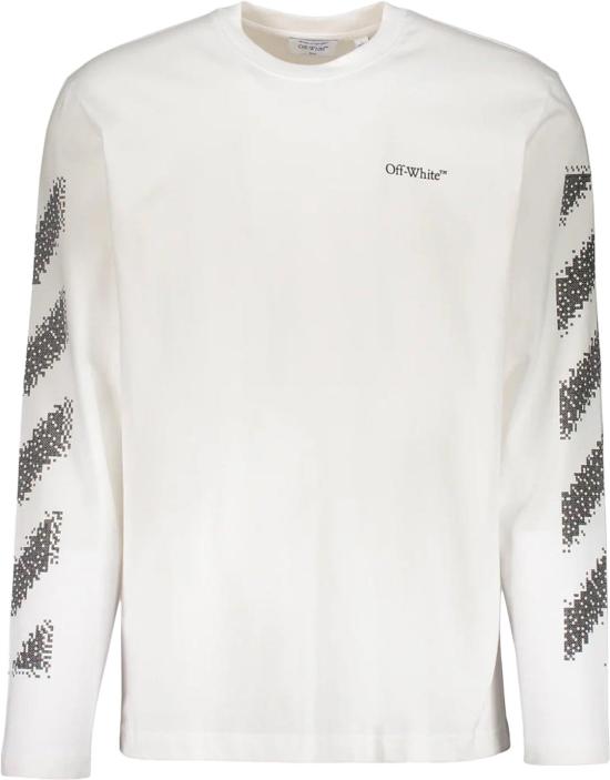 25FW 오프화이트 긴팔 티셔츠 44MAB086G5J0040110 WHITE