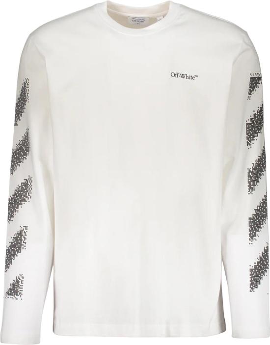 25FW 오프화이트 긴팔 티셔츠 44MAB086G5J0040110 WHITE
