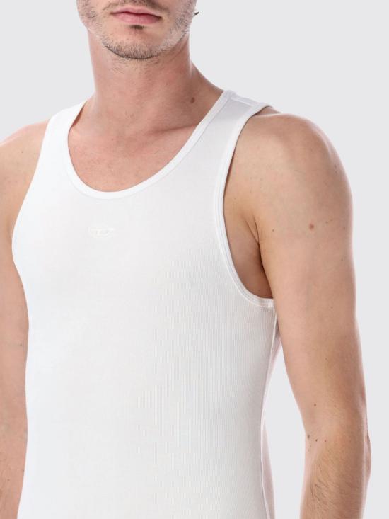 26SS 디젤 반팔 티셔츠 A215600JEAI 100 White - DIESEL