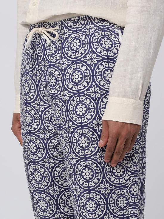  페닌슐라 트레이닝/조거 팬츠 LEVANZO PANTALACCIO LINO 9 Navy - PENINSULA