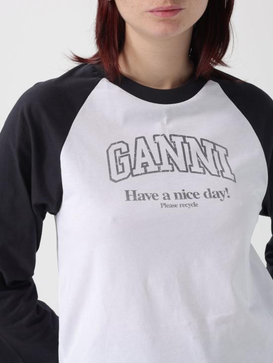 26SS 가니 반팔 티셔츠 A1050058 151 White - GANNI