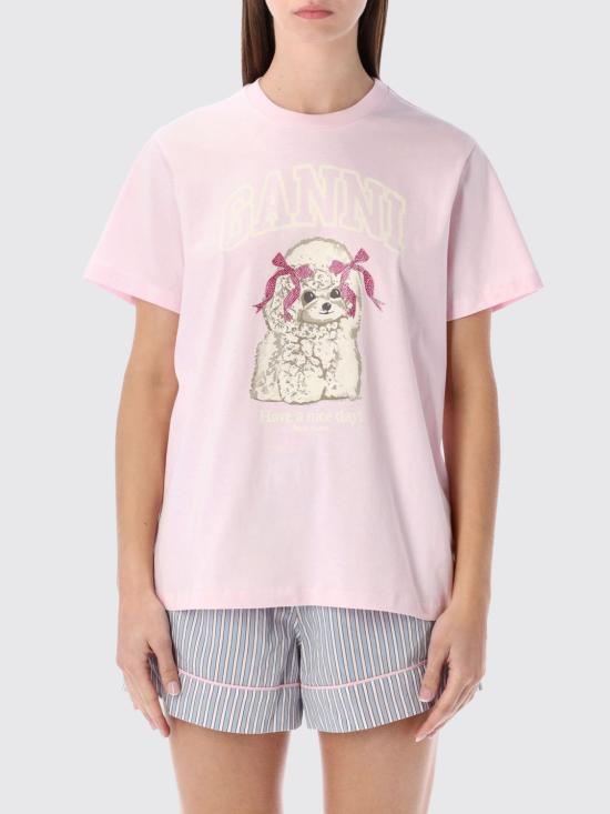 26SS 가니 푸들 티셔츠 A105006211026 868 Pink