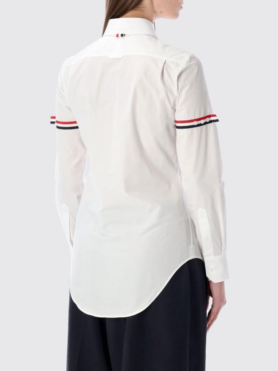 26SS 톰브라운 RWB 스트라이프 셔츠 FLL019E03113 100 White - THOM BROWNE