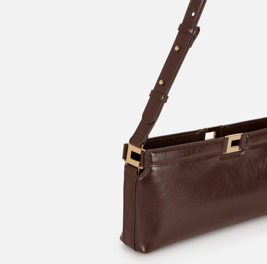 26SS 엘리자베타프랜치 토트백 BS17A61E2 EV9 Dark chocolate - ELISABETTA FRANCHI