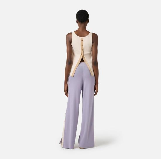 26SS 엘리자베타프랜치 긴팔 티셔츠 TK72S61E2 U69 Burro cammello - ELISABETTA FRANCHI