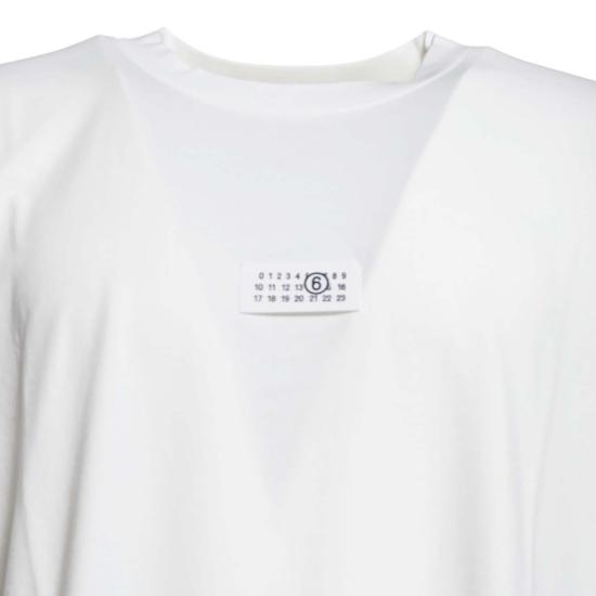 26SS MM6 메종마르지엘라 Numeric 코튼 티셔츠 SH0GC0032M20170 101 White - MM6 MAISON MARGIELA