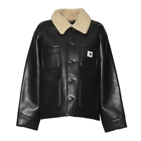 26SS 칼하트 WIP 가죽 자켓 I035975 1LMXX Black